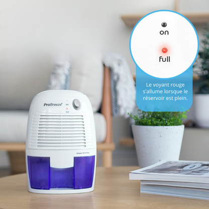 Déshumidificateur Mini Pro Breeze 16 oz – 215 ft² – Ultra Silencieux & Éco‑énergétique